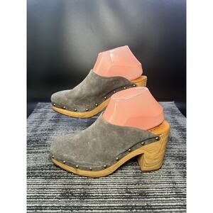Kork Ease Sudbury Womens Size 9M Dark Gray Suede Platform Clog /#B/ EUC